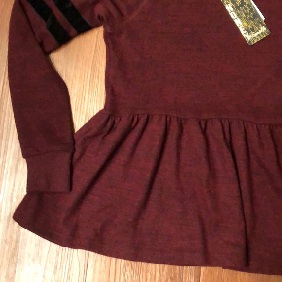 Maroon peplum sweater size S - Picture 5 of 5